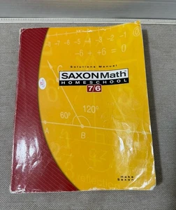 Saxon Math 7/6 Homeschool Solutions Manual  2005 Softcover - Imagen 1 de 7