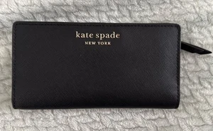 Kate Spade Black Saffiano Leather Laurel Way Stacy Bi-Fold Wallet - Picture 1 of 8