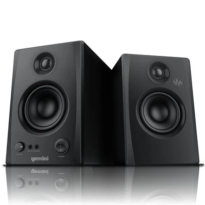 Gemini Sound SMX-3BT 100W Bluetooth Bookshelf Studio Monitor Speakers,...