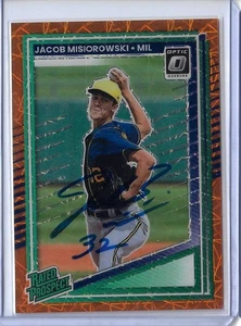 Jacob Misiorowski Autographed 2025 Donruss Rated Prospects Orange Laser Rookie C - Picture 1 of 5