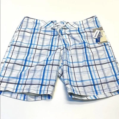OLD NAVY Men's Large White / Blue Board Shorts - Image 1 of 4