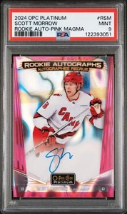2024-25 O-Pee-Chee Platinum ROOKIE AUTOGRAPHS RSM SCOTT MORROW PINK MAGMA PSA 9 - Picture 1 of 2