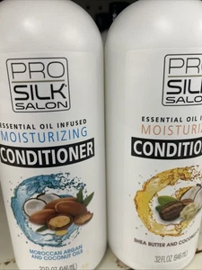 Set 2 Pro Silk Salon SHAMPOO & CONDITIONER PACK Sheabutter/Kokosnussöle 32 Oz. - Bild 1 von 1