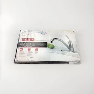 Delta Classic Single-Handle Standard Kitchen Faucet in Chrome 100-DST Sealed - Picture 1 of 3