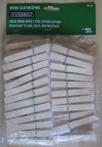 Everbilt Holz Wäscheklammern 36 (Teil-)Pack Massivholz mit 7-Spulen Spin Design - Bild 1 von 2