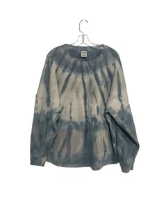PINK Victoria’s Secret Crew Neck Sweatshirt  Womens Sz XL Blue/Grey/Pink Tie Dye - Picture 1 of 5