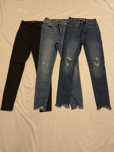 Lot Old Navy Rockstar Jeggings Size 14 2 Extra High 1 High Rise 360 Stretch - Picture 1 of 19