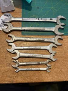 Vintage Craftsman Double Open End Wrench Set SAE 1/4" to 1” =V= Series 7-Pcs - Picture 1 of 11