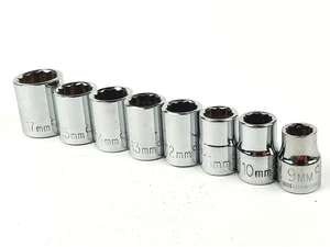 Vintage Craftsman USA Metric 3/8" Drive 8-Pc Socket Set 12-Pt 9mm-17mm (no 16mm) - Picture 1 of 4