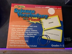 NEW SEALED Edupress Science Vocabulary In A Flash Grades 1-2 Flash Cards - Picture 1 of 1