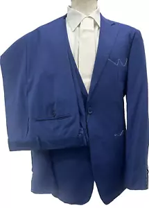 Traje Hombre Sartoriale Made IN Italy Azul Talla 52 Drop 6 Fresco Lana Primavera - Imagen 1 de 13