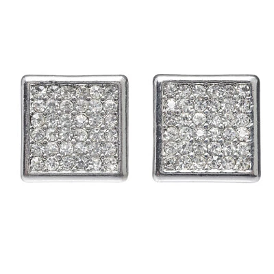 Brincos masculinos hip hop 15 mm quadrados gelados push back 5 cores TE 513 - Imagem 1 de 4