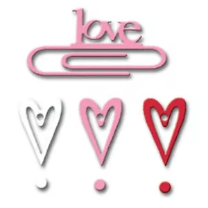 ACCENTI METALLO AMORE scrapbooking cuori San Valentino romanticismo matrimonio creazione biglietti - Foto 1 di 1