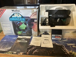RARE 80s Vectrex 3D Imager Mask W/ 3D Mine Storm Game & 3D Wheel W/BOX & MANUALS