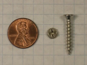 DEERWOOD WOOD SCREW #6 x 1" STEEL, FLAT HEAD, PHILLIPS DRIVE, NICKEL-PLATED - Picture 1 of 1