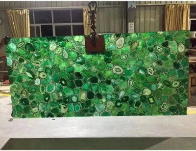 Buy Green Agate Gemstone Dining Table,Semi Precious Stone Furniture,Center Table - Image 1 of 4