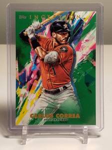 2020 Topps INCEPTION CARLOS CORREA GREEN PARALLEL HOUSTON ASTROS #6