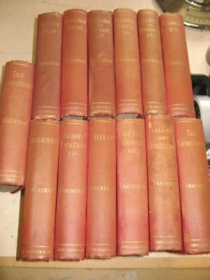 1902-1906 13Vol Works Of Thackeray Biographical Edition RED CLOTH BINDINGS - Image 1 of 4