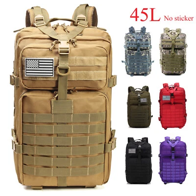 Mochila táctica Molle 45L militar al aire libre mochila camping senderismo bolsa de viaje Foto 1 de 4