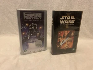 VHS Star Wars The Phantom Menace & The Empire Strikes Back Special Edition Movie - Picture 1 of 6