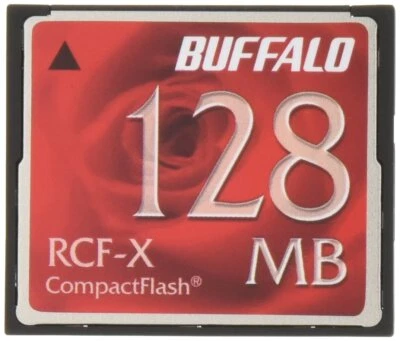 BUFFALO RCF-X128MY Compact Flash 128MB W36.4xH42.8xD3.3mm for Digital Camera NEW - Image 1 of 2