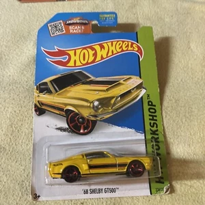 HOT WHEELS 2015 HW WORKSHOP ' 68 SHELBY GT500 YELLOW 226/250 - Picture 1 of 3