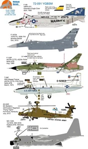 WolfPak Decalcomanie 72-091 Ygbsm F-4N Lockheed Thunderchief T-39 Boeing MC-130 - Bild 1 von 2