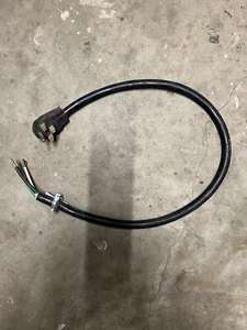 Range Oven Electric Power Cord 4 Prong Wire 50 Amp 4' Foot Heavy Duty E-25411 - Picture 1 of 3