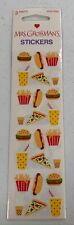 Mrs Grossman's Fast Food Stickers 3 sheets 2003 Sealed Fries Burgers Pizza New