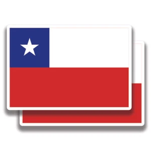 CHILE NATIONAL FLAG DECAL 2 Stickers Bogo For Car Bumper Truck 4x4 - Picture 1 of 1