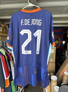 Nike Frenkie De Jong XL Holland Niederlande 2024 Away Kit Shirt Trikot Neu Neu mit Etikett - Bild 1 von 14