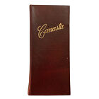 Vintage Canasta Score Pad Faux Leather Case Red