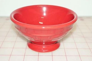 Longaberger Pottery Woven Traditions Paprika Red Footed Ice cream Dessert Bowl - Picture 1 of 1