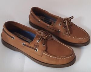 Women's Sperry TopSiders Boat Shoes Color Brown Size 7M Excellent