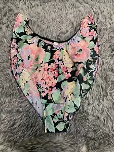 VTG Victoria's Secret Gold Label Bikini rare satin gold label 80s Medium Floral - Picture 1 of 5