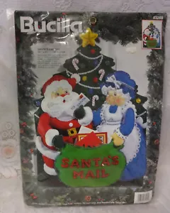 Kit colgante de pared sin abrir aplique de fieltro de bucilla de Navidad BOLSA DE CORREO DE SANTA - Imagen 1 de 4