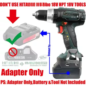 Adattatore per batteria Makita 18V LXT, si adatta solo al vecchio strumento batteria Metabo 18V 5 PIN - Foto 1 di 4