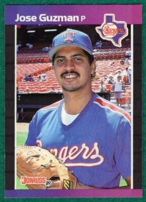 Jose Guzman - 1989 Donruss #284 - Texas Rangers Baseball Card - Image 1 of 2