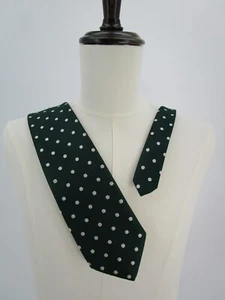 Superba SC Men's Tie Green Polka Dot 55" Long 4" Wide Polyester Vintage Necktie - Picture 1 of 5