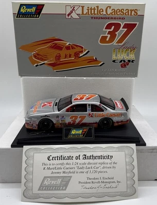 Jeremy Mayfield #37 Little Caesars/K-Mart Lady Luck Car NASCAR Revell 1:24 COA - Image 1 of 4