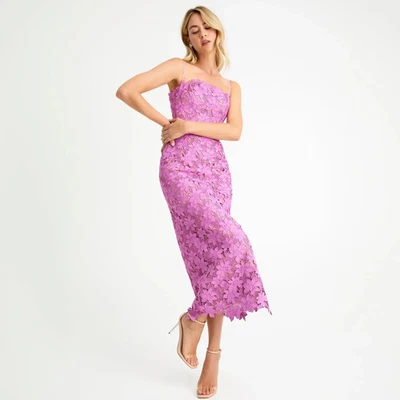 NEW, Helsi Gemma Broderie Anglaise Midi Cocktail Dress in Pink Size M #MD0122 - Image 1 of 4