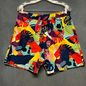 Surf Society Tropical Print Swim Trunks Men’s Large Beach Shorts Ocean Vacation - Picture 1 of 12