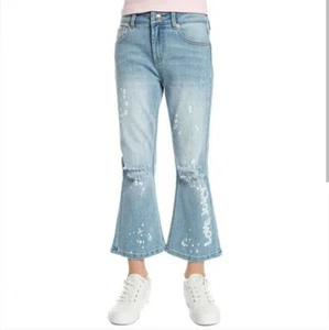 NWT Juicy Couture Mid Rise Cropped Kick Flare Jeans Kid's Size 12 - Picture 1 of 9