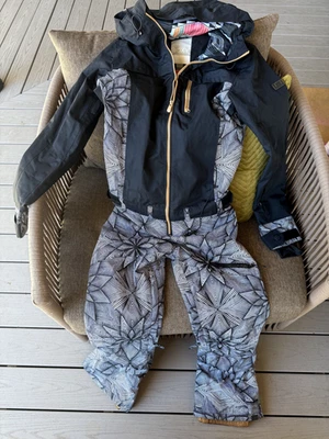 Traje de esquí Roxy para mujer Small Formation blanco y negro Foto 1 de 4