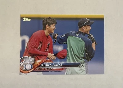2018 Topps Update Shohei Ohtani RC Ichiro Suzuki Japan’s Finest US153 Foto 1 de 2