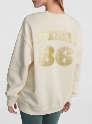 VS PINK Edición Limitada Bling Ivy Polar Cuello Redondo Sudadera GRANDE (Grande) Foto 1 de 4