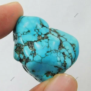 Cristal de losa áspera turquesa azul natural 95,95 quilates piedra preciosa suelta CERTIFICADA - Imagen 1 de 8