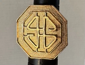 Anello mod vintage anni 60 Deadstock tono oro Kim Craftsmen OS NY cosplay supereroe - Foto 1 di 8