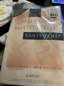 NOS NIP 1980s Vintage Vanity Fair Eaton Pantyhose 2 Pairs Black Size C Canada - Picture 1 of 2