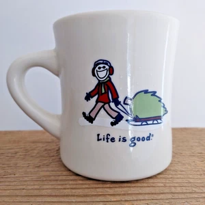 Life is Good Kaffeetasse Becher Weihnachtsbaumschlitten "Do What You Like What You Do" - Bild 1 von 6